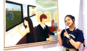 Pelukis asli kelahiran Banjarmasin, Nurlita Tadzlila Wijayanti